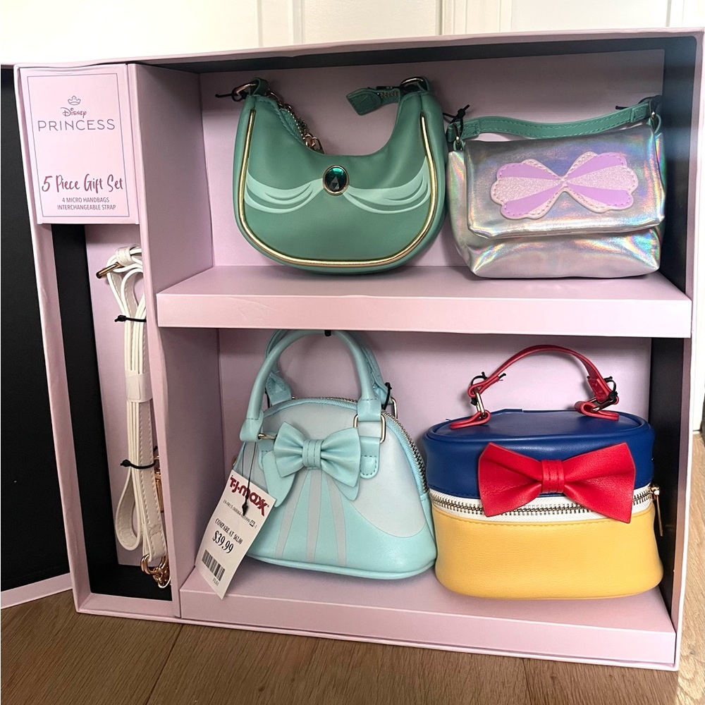 Disney Princess 5-Piece Bag Set - Mint, Iridescent, Light Blue, Red, Yellow